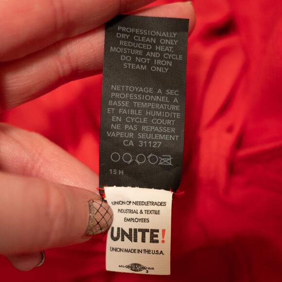 Donna Karan Collection Red Bubble Hem Midi Dress Racerback Jersey SZ M - Picture 7 of 7